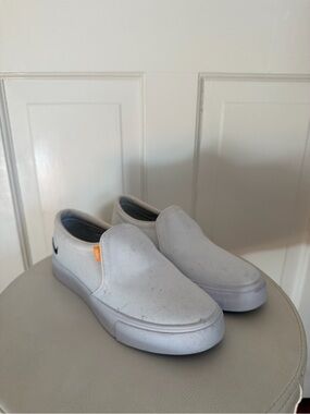 Nike White Slip-On Canvas Sneakers